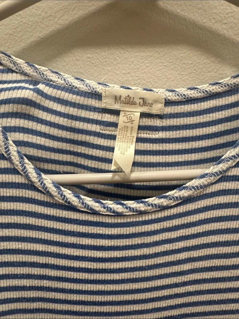 Matilda Jane Blue & Orange Multi-Print Striped Bodice Dress